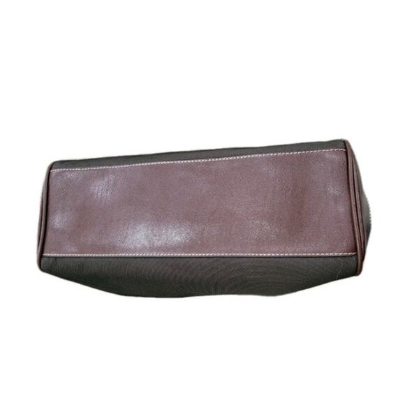 Etienne Aigner Vintage Leather & Canvas Tote Shoulder Bag Purse Brown Large - Picture 10 of 13